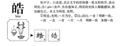 皓字五行|皓字的五行是什么,皓的五行属性及吉利寓意